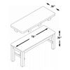 Bailey Classroom H-Brace Treatment Table With Removable Mat Specifications