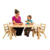 Childrens Factory Angeles Naturalwood Preschool Rectangle Table And Chair Set