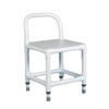 Duralife Shower Chair With Adjustable Legs And Perforated Plastic Seat