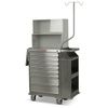 Harloff Stainless Steel Eight Drawer Cast Cart with Top Compartment And Deluxe Package