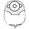 Nu-Hope Standard Round Post-Operative Mid-Size Urinary Pouch with Flutter Valve