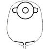 Nu-Hope Standard Deep Convex Round Post-Operative Mid-Size Urinary Pouch