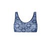  Frances Wire Free Front Closure Bra 2128 - blue/white back view