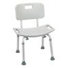 Drive Deluxe Knock Down Aluminum Bath Seat with Removable Back