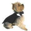 Doggie Design Black Dog Harness Tuxedo With Tails Bow Tie And Cotton Collar