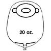 Nu-Hope Post-Operative Standard Oval Convex Pre-cut Mid-size Urinary Pouch With Skin Barrier