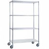 R&B Wire Linen Carts with Solid Bottom Shelf