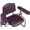 Clinton Blood Drawing Chair - Upholstered Padded Rotating Straight Arms