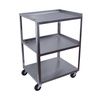 Ideal Standard Duty Three Shelf Mobile Stainless Utility Cart