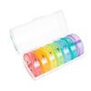 Maxpert AM/PM Weekly Round Travel Pill Organizer in Case