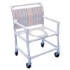 Healthline Shower Chair Deluxe Extra Elongated Commode Seat-No bar in back