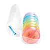 Maxpert AM/PM (7 Day) Weekly Round Travel Pill Organizer in Case, Rainbow