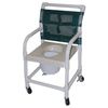 Healthline Shower And Commode Chair With Deluxe 18-Inch Vaccum Seat