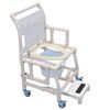 Healthline Shower Chair With Deluxe Elongated Seat And Sliding Footrest