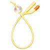 Medline Two-Way Silicone-Elastomer Coated Coude Tip Latex Foley Catheter - 10cc Balloon Capacity