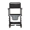 Nova Medical Drop-Arm Transport Chair Commode Front View