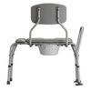 Nova Medical Padded Transfer Bench with Commode Back View