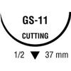 Medtronic Sofsilk Reverse Cutting Suture with Needle GS-11