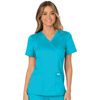 Cherokee Women's Mock Wrap Solid Scrub Top