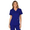 Cherokee Women's Mock Wrap Solid Scrub Top