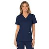 Cherokee Women's Mock Wrap Solid Scrub Top