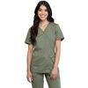 Cherokee Women's Mock Wrap Solid Scrub Top
