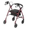 Drive Aluminum Rollator With Fold Up and Removable Back Support and 7.5" Casters