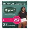 Depend Fit-Flex Maximum Absorbency Incontinence Underwear for Women