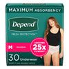 Depend Fit-Flex Maximum Absorbency Incontinence Underwear for Women