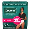 Depend Fit-Flex Maximum Absorbency Incontinence Underwear for Women