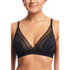 QT Lace & Mesh Bralette - Black M