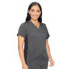 Med Couture Women's Touch V-Neck Shirttail Top