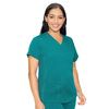 Med Couture Women's Touch V-Neck Shirttail Top