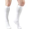 Anti-Embolism Knee High Closed Toe Compression Stockings - White