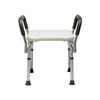 Medline Knockdown Shower Chair With Arms - White