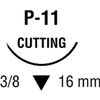 Medtronic Surgilon Premium Reverse Cutting Braided Nylon Suture with P-11 Needle 