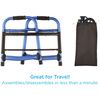 Nova Medical Travel Folding Walker with 5" Wheels