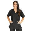 Medline PerforMAX Ladies V-Neck Tunic Scrub Tops - Black