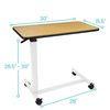 Overbed Table with Wheels Dimension