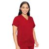 Med Couture Women's Touch V-Neck Shirttail Top