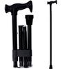 HealthSmart Adjustable Folding Canes- Black