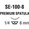 Medtronic Monosof Dermalon Premium Spatula Sutures SE-100-8 Needle 