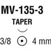Medtronic Monosof Dermalon Taper Point Sutures MV-135-3 Needle 