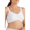 Amoena Hannah 2160 Wire-Free Front Closure Comfort Bra - White Front
