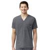 WonderWink Men's V-Neck Top W123 - Grey