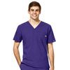 WonderWink W123 V-Neck Top for Men - Purple