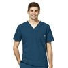 WonderWink W123 Men's V-Neck Scrub Top - Navu Blue