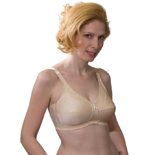 Lace Accent Pocketed Bra Beige