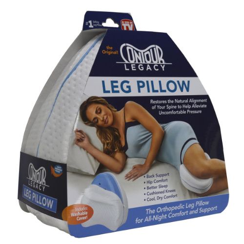 Contour Legacy Leg Memory Foam Pillow for Back, Hip, Legs Knee Support Wedge  