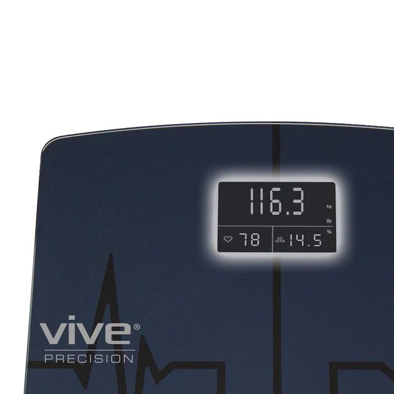 Smart Heart Rate Bathroom Scale - Track Body Weight - Vive Health